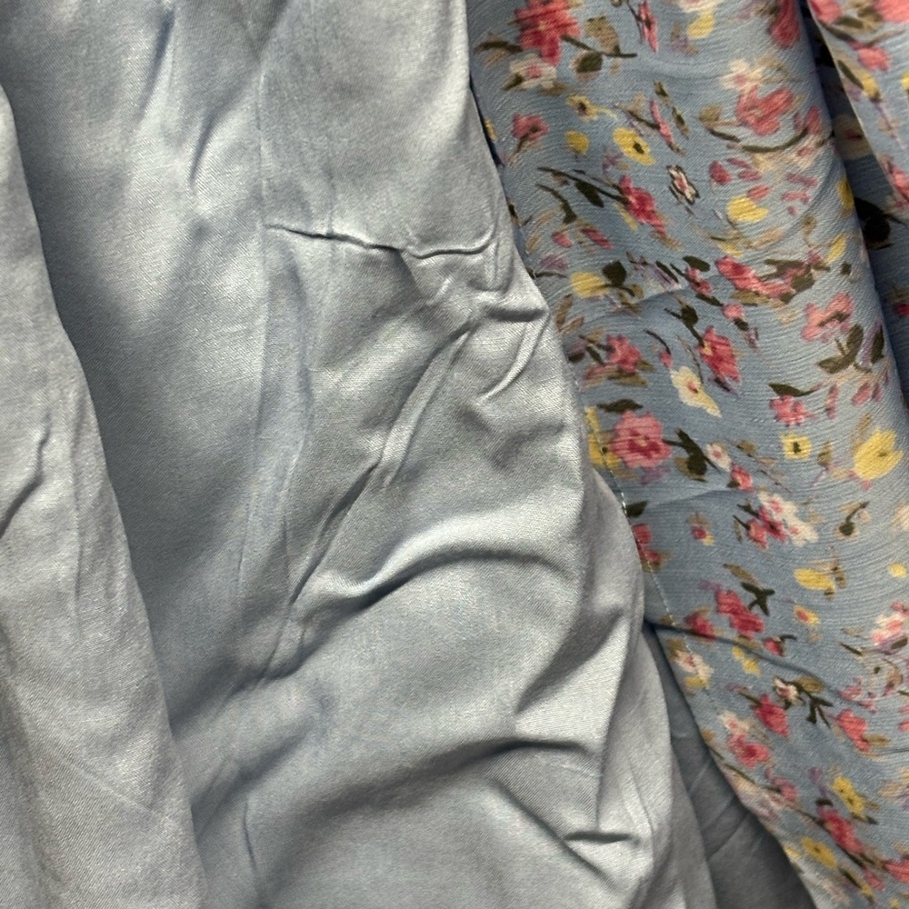 Chic Soul Floral Smocked Blue Dress - Picture 4 of 5